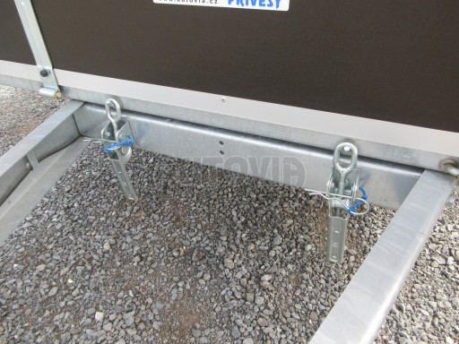 Sklopný PROFI přívěs s nástavbou ZV 26 N1 skl. 2,50x1,30/0,70 POČ M, plachta