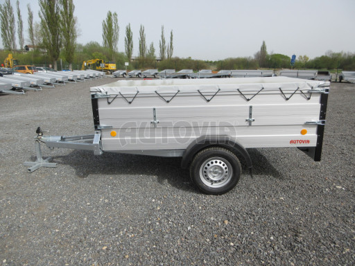 PROFI hliníkový přívěsný vozík za osobní auto ZV 26 ALU N1 2,50x1,25/0,70 POČ, nástavba, plachta č.3