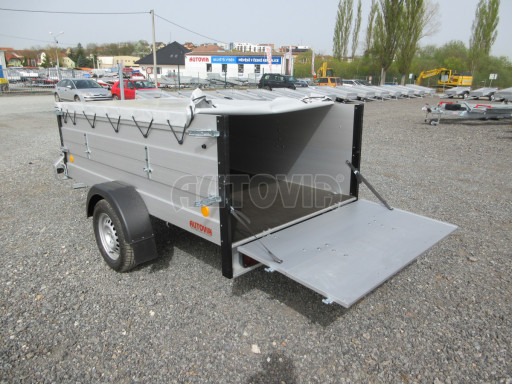 PROFI hliníkový přívěsný vozík za osobní auto ZV 26 ALU N1 2,50x1,25/0,70 POČ, nástavba, plachta č.10