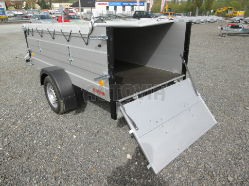 PROFI hliníkový přívěsný vozík za osobní auto ZV 26 ALU N1 2,50x1,25/0,70 POČ, nástavba, plachta č.11