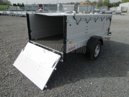 PROFI hliníkový přívěsný vozík za osobní auto ZV 26 ALU N1 2,50x1,25/0,70 POČ, nástavba, plachta č.13