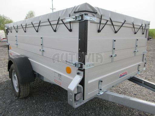 PROFI hliníkový přívěsný vozík za osobní auto ZV 26 ALU N1 2,50x1,25/0,70 POČ, nástavba, plachta č.17