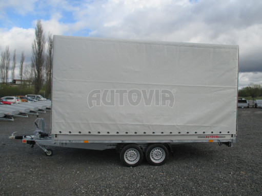 Hydraulicky sklopný přívěs AD 3,5T 4,17x2,47/2,20 výklopný bok