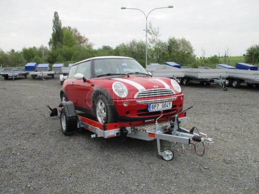 Hydraulicky sklopný přepravník HS 1,35T AL red 3,02x1,72/0,10* č.20