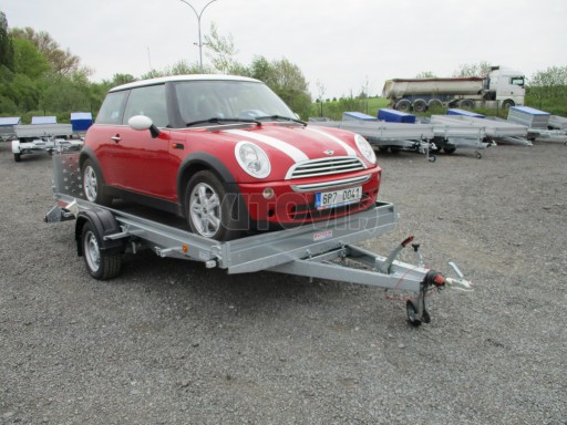 Sklopný přívěs pro přepravu mechanizace, automobilů PZ 1,5T SK 3,65x1,85* č.2