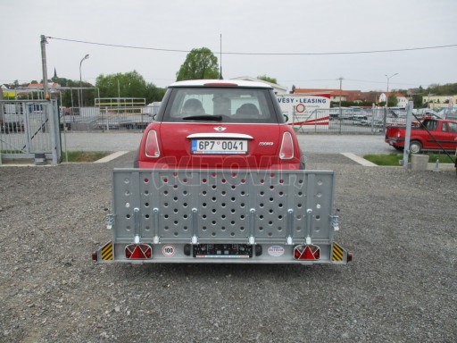 Sklopný přívěs pro přepravu mechanizace, automobilů PZ 1,5T SK 3,65x1,85* č.9