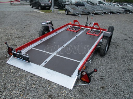 Hydraulicky sklopný přepravník MOTO HS 1,35T AL red 3,02x1,72/0,10* č.10
