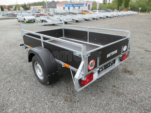 Nebrzděný jednoosý přívěs VA 750kg 2,06x1,27/0,30 zesílená náprava č.4