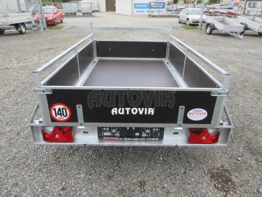 Nebrzděný jednoosý přívěs VA 750kg 2,06x1,27/0,30 zesílená náprava č.5