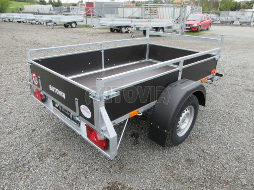Nebrzděný jednoosý přívěs VA 750kg 2,06x1,27/0,30 zesílená náprava č.6