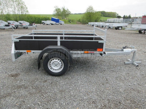 Nebrzděný jednoosý přívěs VA 750kg 2,06x1,27/0,30 zesílená náprava č.7