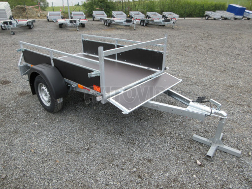 Nebrzděný jednoosý přívěs VA 750kg 2,06x1,27/0,30 zesílená náprava č.9