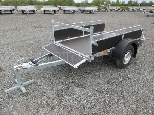Nebrzděný jednoosý přívěs VA 750kg 2,06x1,27/0,30 zesílená náprava č.11