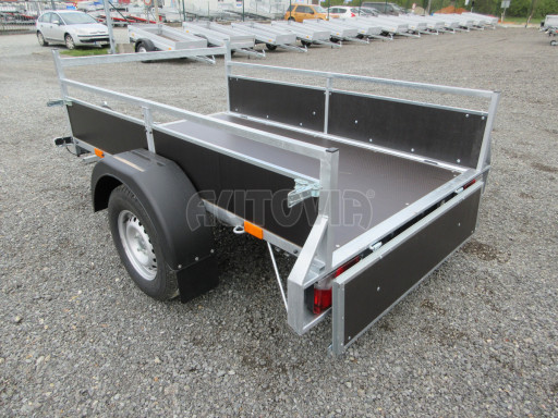 Nebrzděný jednoosý přívěs VA 750kg 2,06x1,27/0,30 zesílená náprava č.12