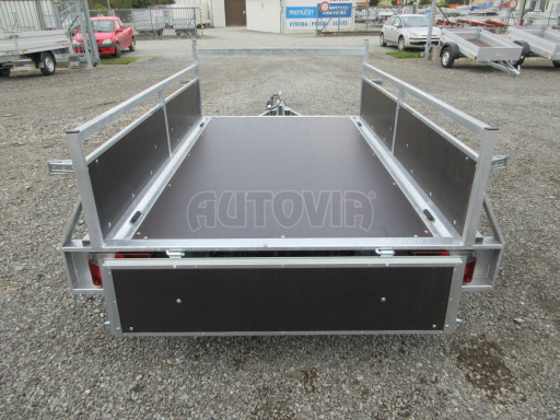 Nebrzděný jednoosý přívěs VA 750kg 2,06x1,27/0,30 zesílená náprava č.13