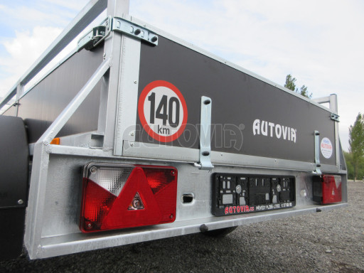 Nebrzděný jednoosý přívěs VA 750kg 2,06x1,27/0,30 zesílená náprava č.19