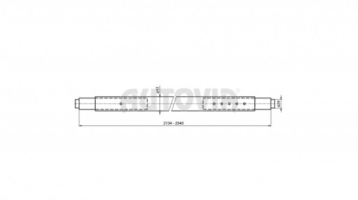 Rozpěrná tyč mezi lišty 2134-2540 Zn pr.24mm č.2