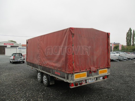 Bazar-dvouosý brzděný přívěs s plachtou MARO 2,5T 4,90x2,06/1,69 č.2