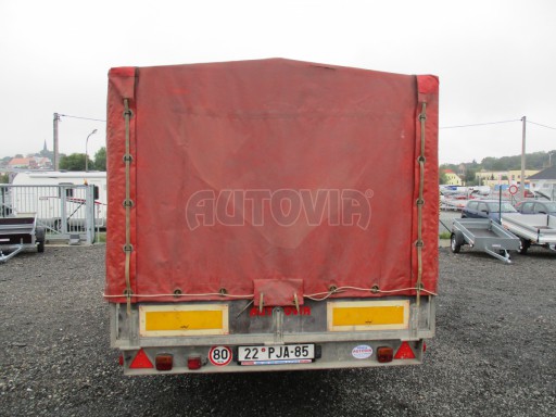 Bazar-dvouosý brzděný přívěs s plachtou MARO 2,5T 4,90x2,06/1,69 č.5
