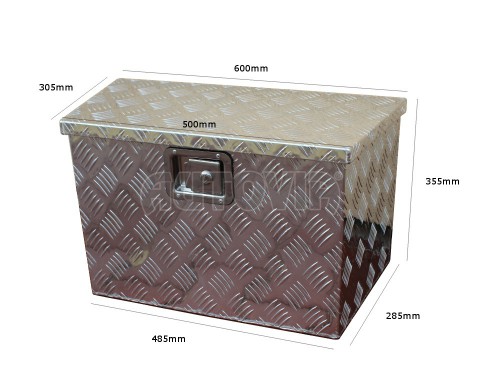 Bedna na nářadí zkosená hliníková 500x600x300x350mm č.3
