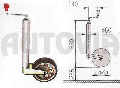 Kolečko opěrné  AL-KO 60 200x50 500/300 kg č.2