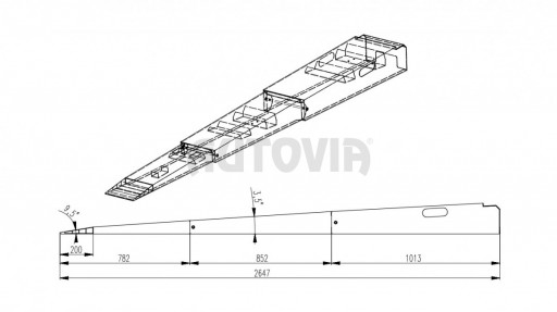 Nájezd hliníkový skládací třídílný 2647 mm č.1