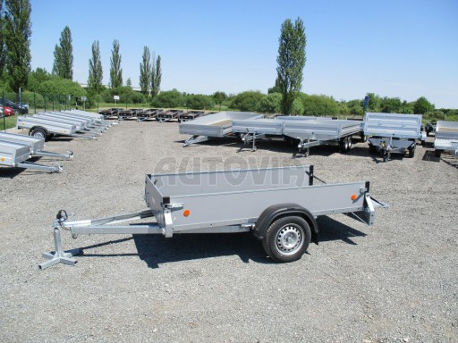 Nebrzděný jednoosý přívěs s odpružením ZV 26 N1 2,50x1,24/0,35 LP odpruž. POČ