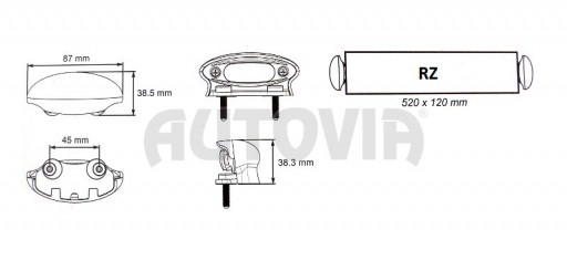 Osvětlení SPZ (registrační značky) LED Lucidity 26256NCK-1G (12-24V), QS150 č.2