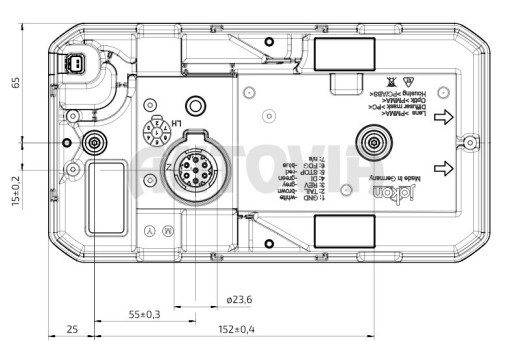 Svítilna Jokon 920 sdružená LED 12V, L-BL/BR/KO/CO/ML, baj7 č.3