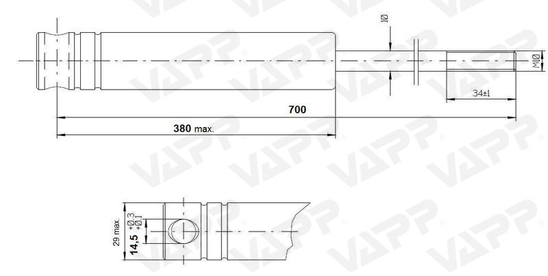 Tlumič nájezdové brzdy KNOTT KFZ35-E, KFGL 35-D č.1