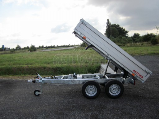 Sklápěcí přívěs DLT 2,7T 2,57x1,48/0,35 překl v elektrice