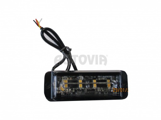 Maják zábleskový 9-30V 4xLED oranžový č.2