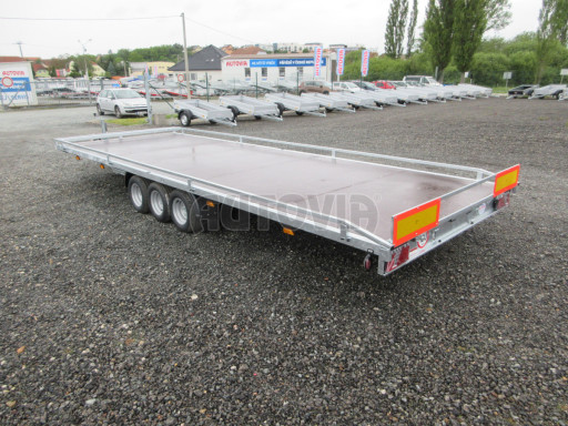 Nízkoložný hydraulicky sklopný přívěs  AD 3,5T B3 6,13x2,09 plato