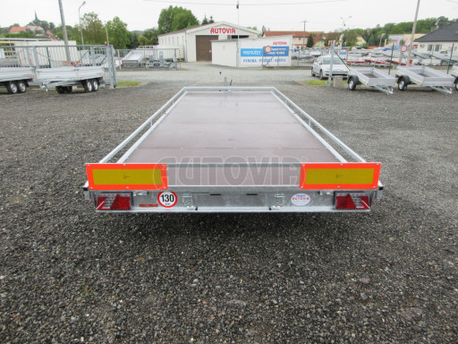 Nízkoložný hydraulicky sklopný přívěs  AD 3,5T B3 6,13x2,09 plato