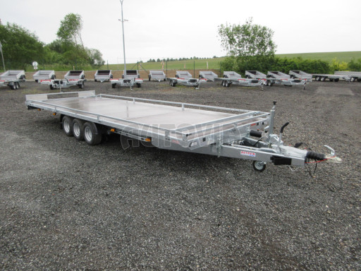 Nízkoložný hydraulicky sklopný přívěs  AD 3,5T B3 6,13x2,09 plato