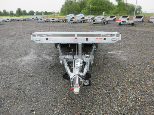 Nízkoložný hydraulicky sklopný přívěs  AD 3,5T B3 6,13x2,09 plato