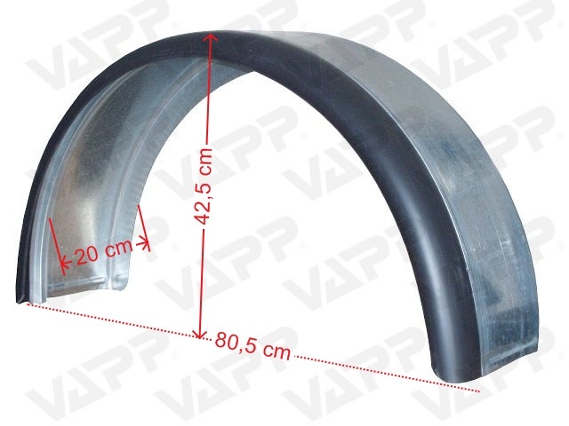 Blatník plechový kombi 13'/190 mm s gumovým lemem, (2.jakost) č.3