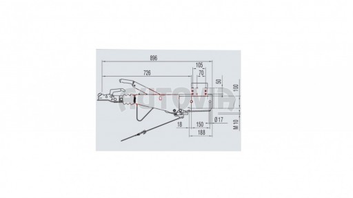 Nájezdová brzda AL-KO 251S na jekl 100x100 mm č.1
