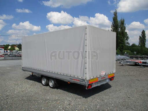 Sklopný přívěs AD 2,7T 5,17x2,09/2,00 s plachtou nájezdy