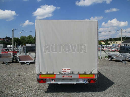 Sklopný přívěs AD 2,7T 5,17x2,09/2,00 s plachtou nájezdy