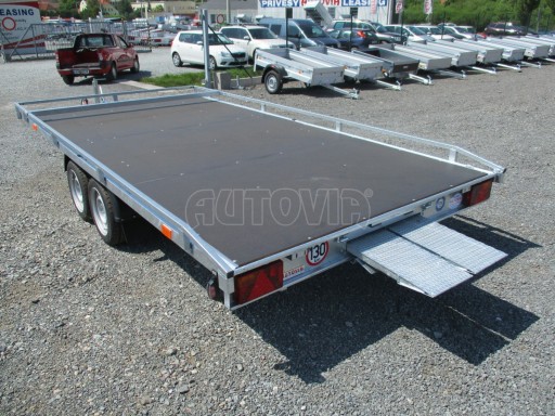 Přívěs pro přepravu aut AD 3,5T B2 4,17x2,09 plato nájezdy