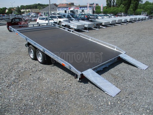Přívěs pro přepravu aut AD 3,5T B2 4,17x2,09 plato nájezdy