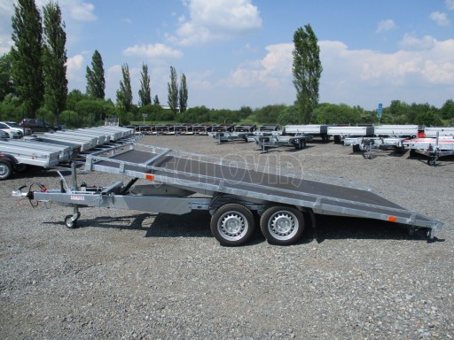 Přívěs pro přepravu aut AD 3,5T B2 4,17x2,09 plato nájezdy