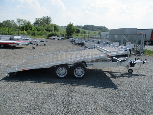 Přívěs pro přepravu aut AD 3,5T B2 4,17x2,09 plato nájezdy