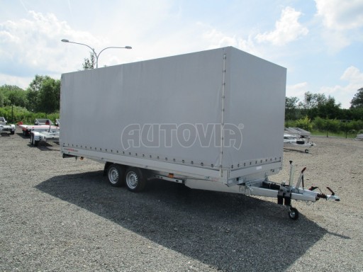 Sklopný přívěs AD 2,7T 4,50x2,09/2,00 s plachtou