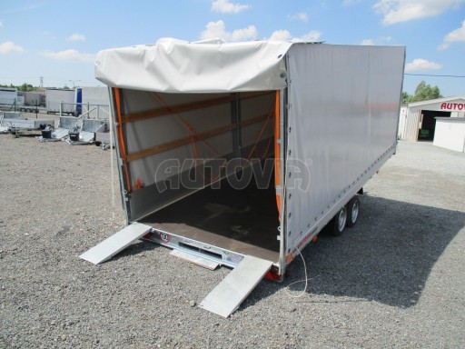 Sklopný přívěs AD 2,7T 4,50x2,09/2,00 s plachtou