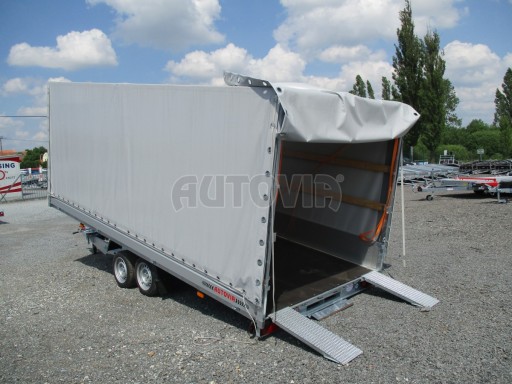Sklopný přívěs AD 2,7T 4,50x2,09/2,00 s plachtou