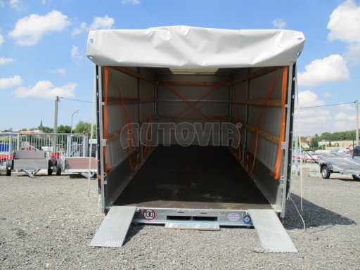 Sklopný přívěs AD 2,7T 4,50x2,09/2,00 s plachtou
