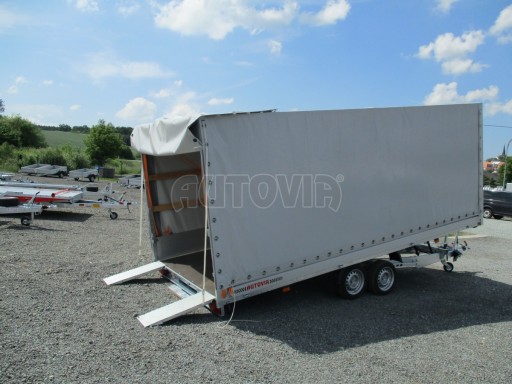 Sklopný přívěs AD 2,7T 4,50x2,09/2,00 s plachtou