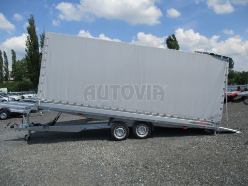 Sklopný přívěs AD 2,7T 4,50x2,09/2,00 s plachtou